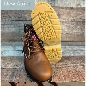 Mens Leather Work construction Comfy Boots Gold Bota trabajo Cómoda Liviana 202 Mens Construction Soft Toe Work Boots Lace-up Botas trabajo  main image 4